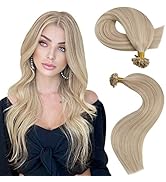 Moresoo Pre Bonded Keratin Hair Extensions Straight 18 inch U Tip Real Remy Hair Nail Keratin Fus...
